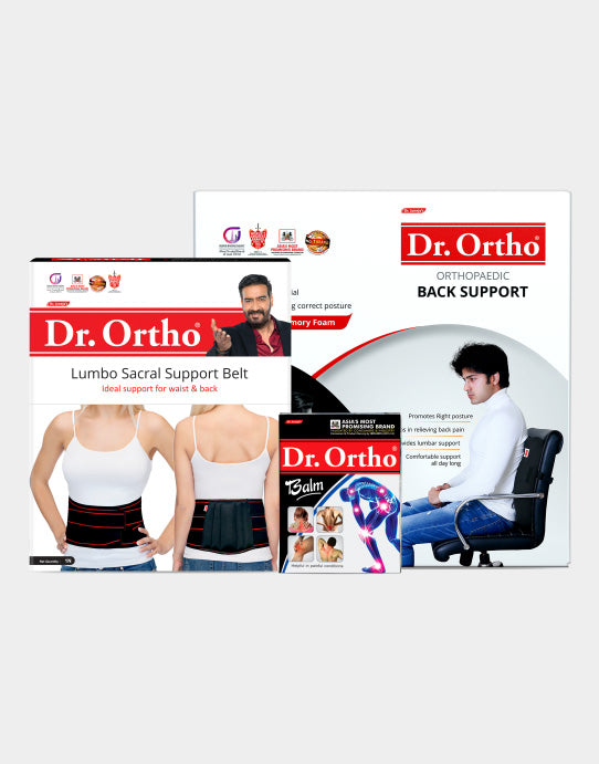 Dr. Ortho Combo - Back Support, Lumbo Sacral Support Belt, Pain Relief Balm