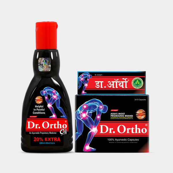 Dr. Ortho Ayurvedic Oil 120ml + 30 Caps [Combo Pack]