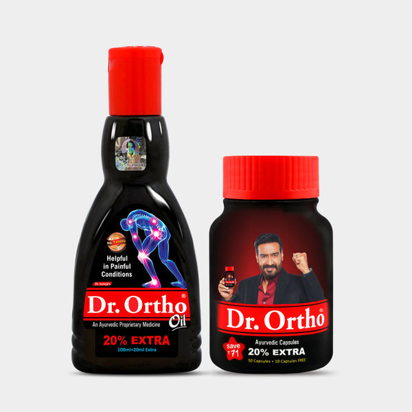 Dr. Ortho Ayurvedic Oil 120ml + 60 caps [Combo Pack]