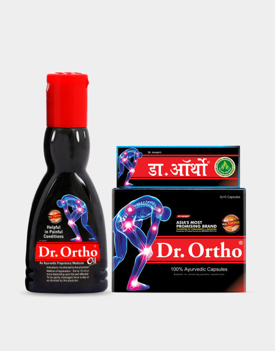 Dr. Ortho Ayurvedic Oil 60ml + 30Caps [Combo Pack]