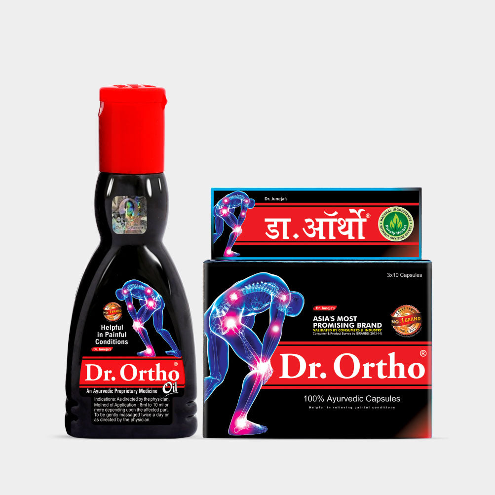 Dr. Ortho Ayurvedic Oil 60ml + 30Caps [Combo Pack]