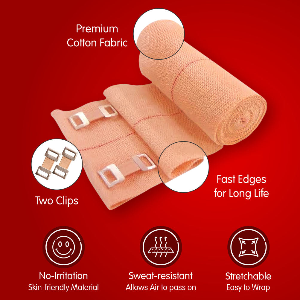 Dr. Ortho Elastic Crepe Bandage - 10cm x 4mt