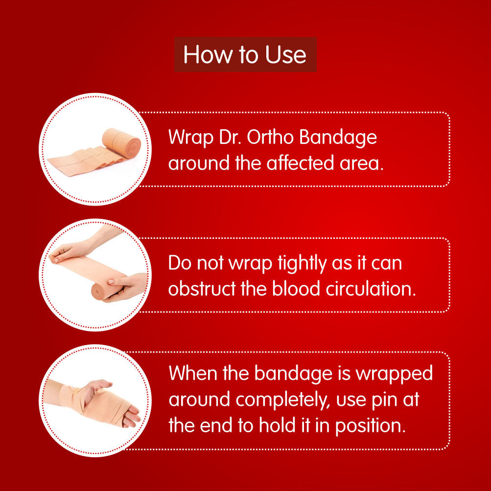 Dr. Ortho Elastic Crepe Bandage - 10cm x 4mt