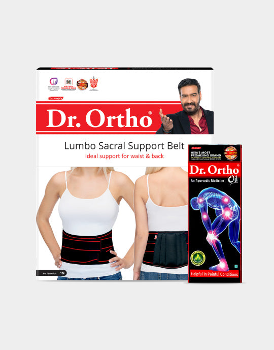Back Discomfort Relaxing Combo (Lumbo Sacral Belt & Dr. Ortho Oil- 60 ml)