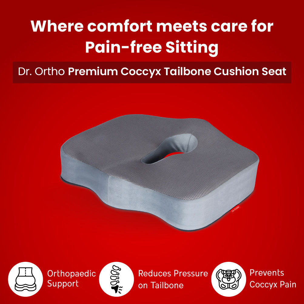 Dr. Ortho Premium Back Rest and Coccyx Cushion Combo