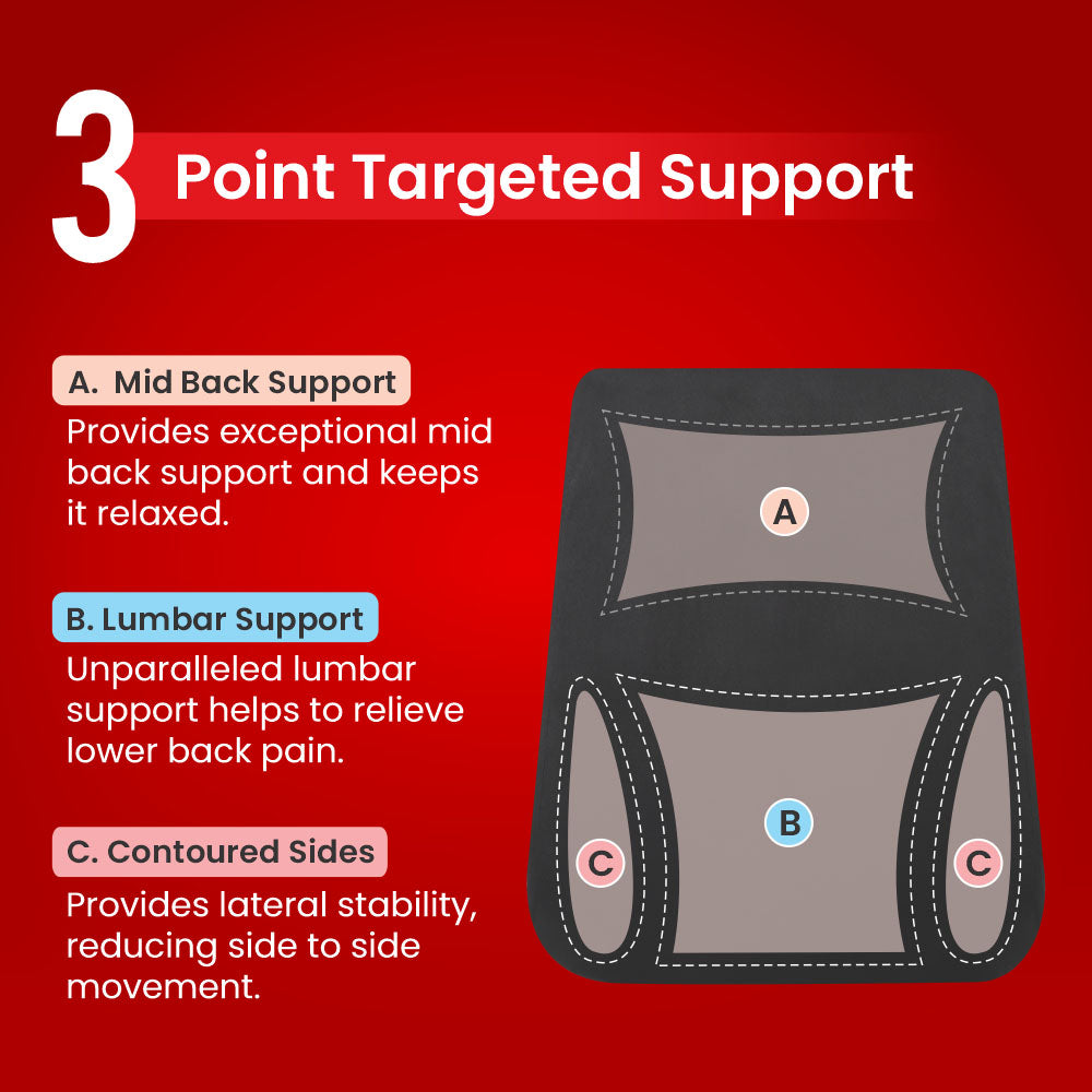 Middle Back Rest Orthopaedic Back Rest for Superior Spine Support & Comfort – Divisa Store