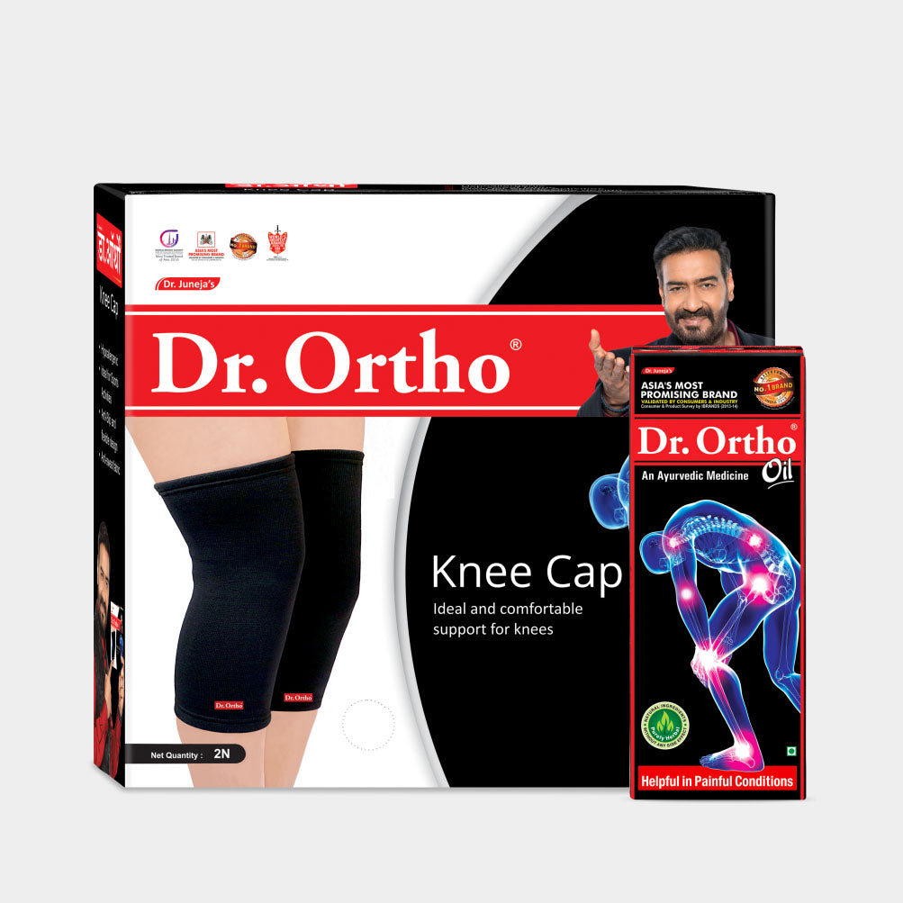 Dr. Ortho Combo to Relieve Knee Discomforts - Knee Cap and Ayurvedic Oil