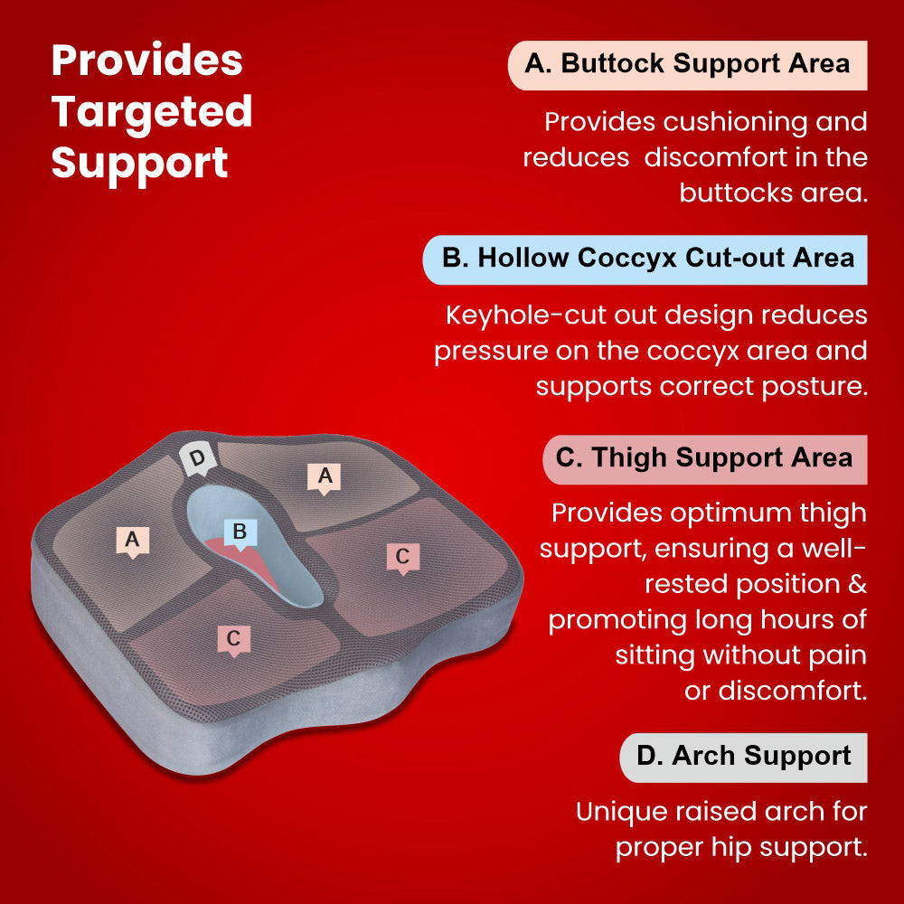 Dr. Ortho Premium Coccyx Seat Cushion