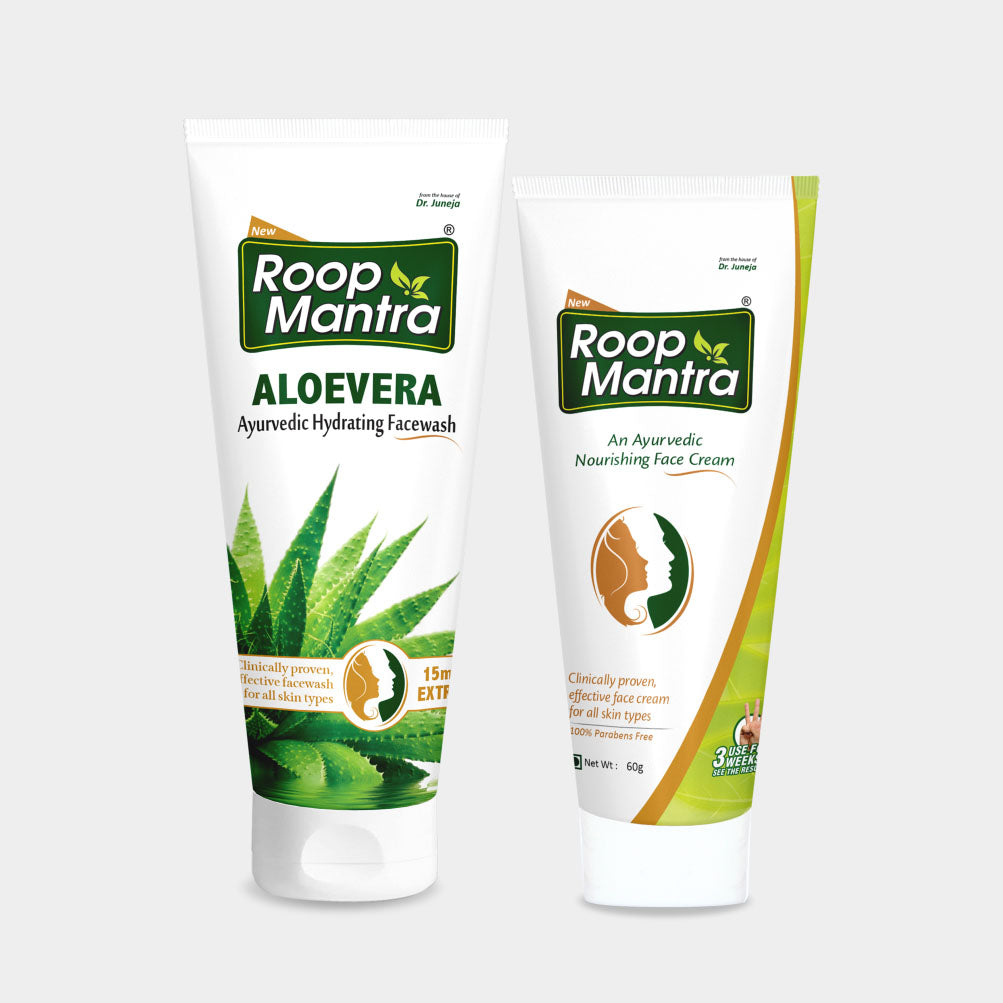 Roop Mantra Face Care Kit (Face Cream 60g, AloeVera Face Wash 115ml)
