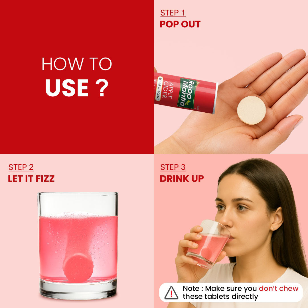 Roop Mantra Apple Cider Effervescent Tablets