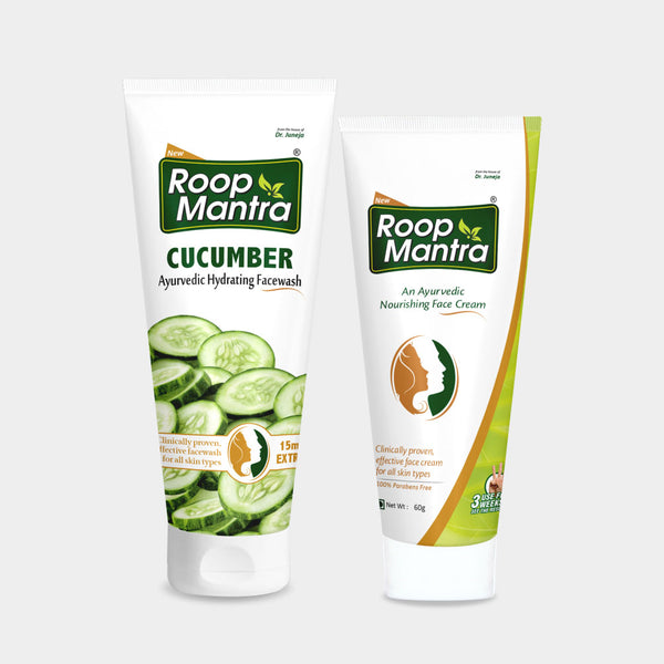 Roop Mantra Face Care Kit (Face Cream 60g, Cucumber Face Wash 115ml)