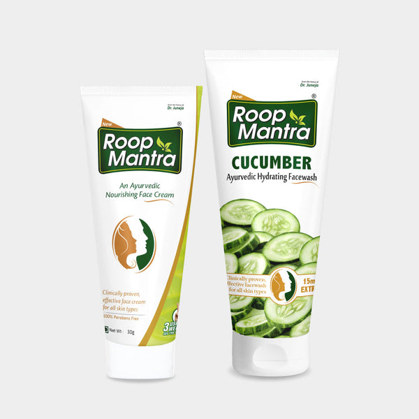 Roop Mantra Skin Care Combo (Face Cream 30g, Cucumber Face Wash 115ml)