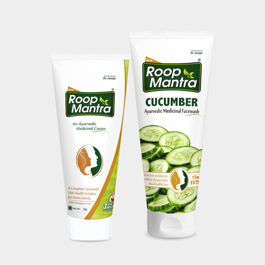 Roop Mantra Skin Care Combo (Face Cream 30g, Cucumber Face Wash 115ml)