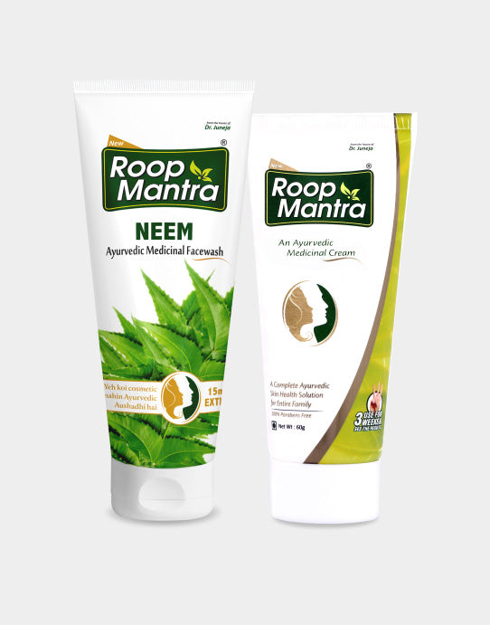 Roop Mantra Face Care Kit (Face Cream 60g, Neem Face Wash 115ml)