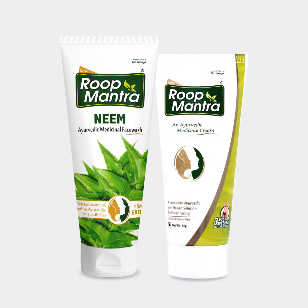 Roop Mantra Face Care Kit (Face Cream 60g, Neem Face Wash 115ml)