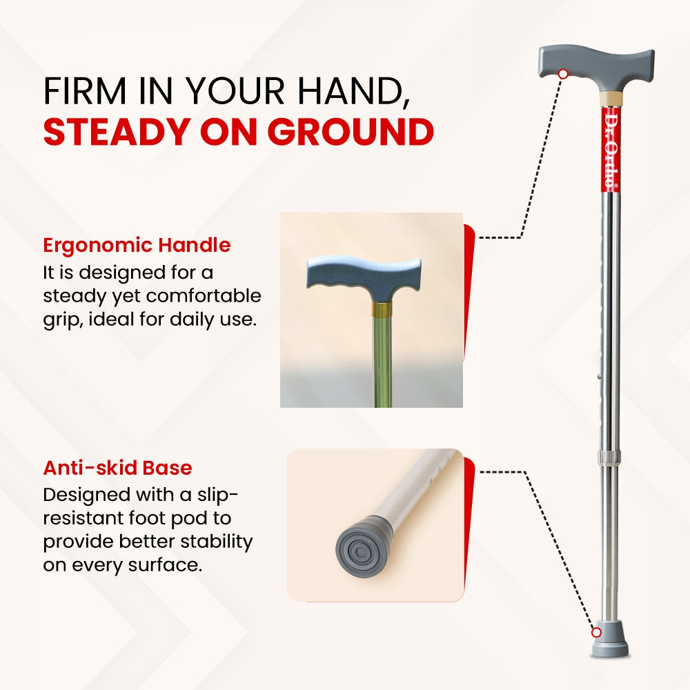 Dr. Ortho Adjustable Walking Stick (L-type)
