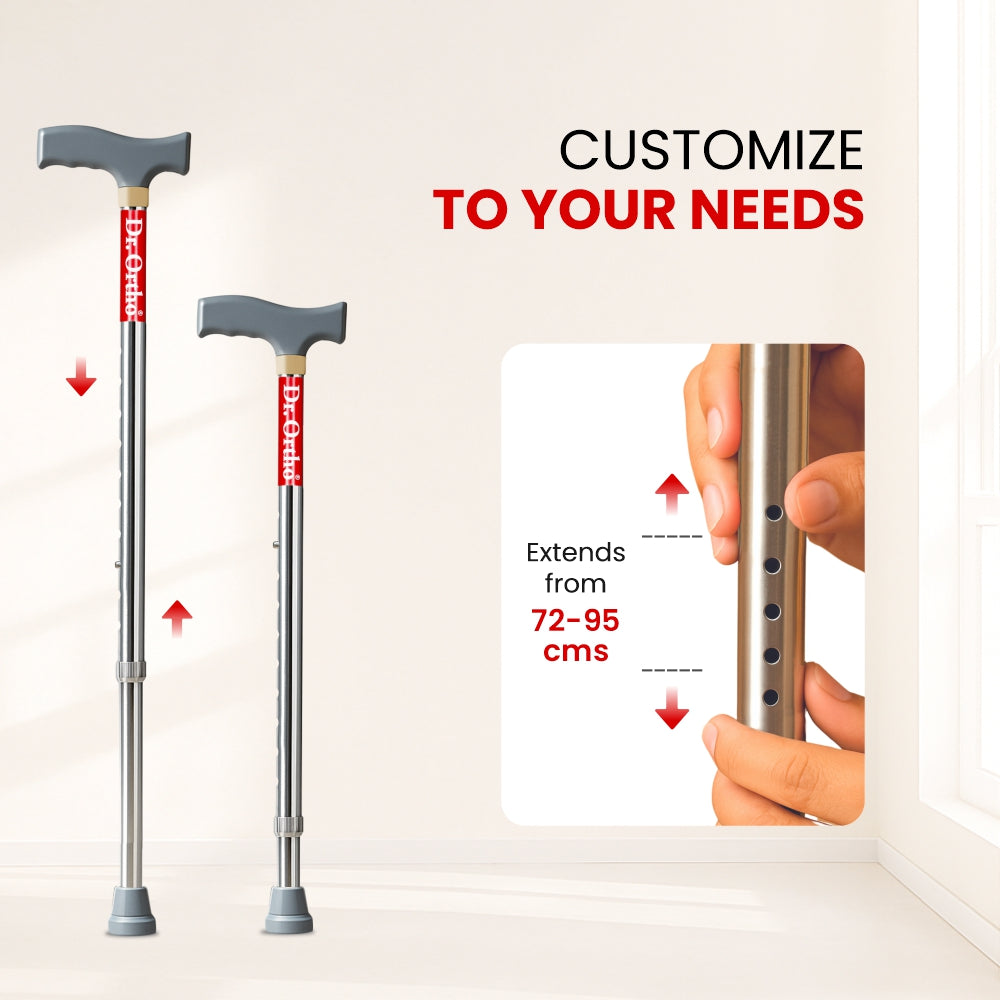 Dr. Ortho Adjustable Walking Stick (L-type)