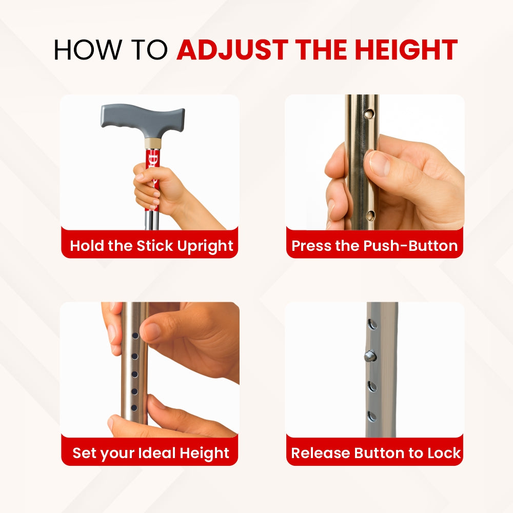 Dr. Ortho Adjustable Walking Stick (L-type)