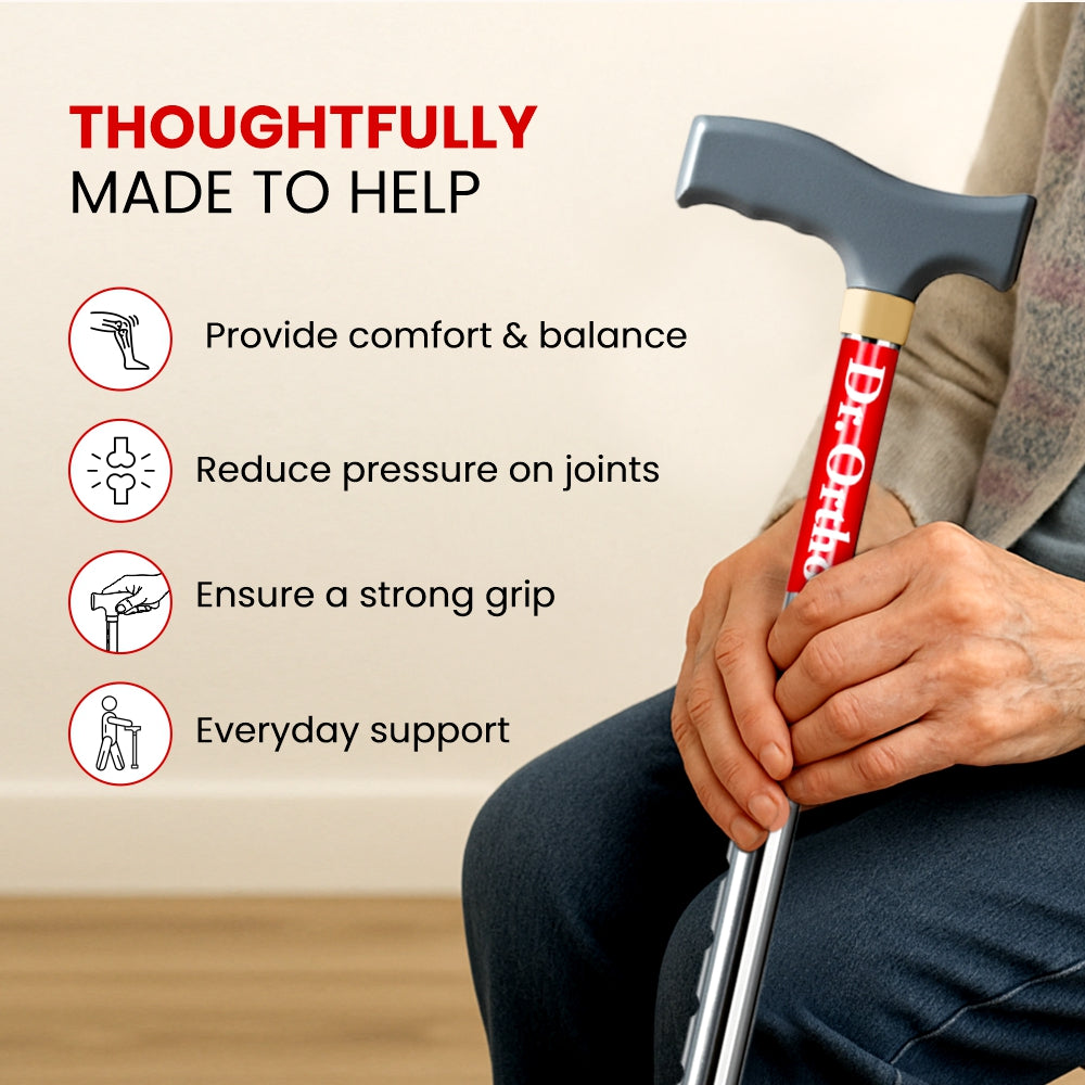 Dr. Ortho Adjustable Walking Stick (L-type)