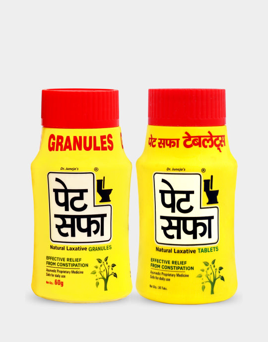 Pet Saffa Combo Pack (Granules 60g, 30tabs) helps in relieving constipation